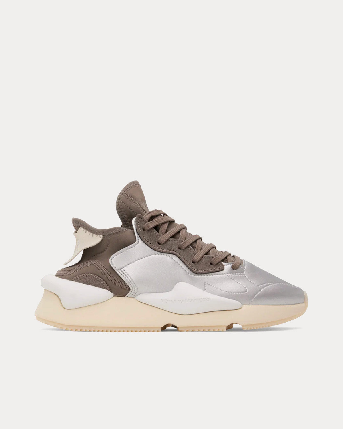 Y-3 Kaiwa Silver Metallic / Cream White / Core White Low Top Sneakers - 1