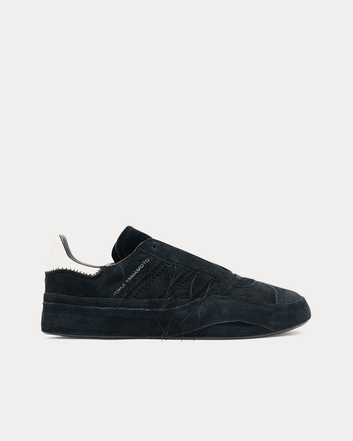 Y-3 Gazelle Thread-Detail Black Low Top Sneakers - 1