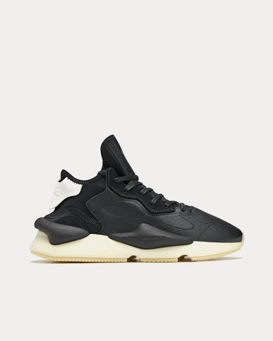 Y-3 Kaiwa Black / Black / Cream White Low Top Sneakers