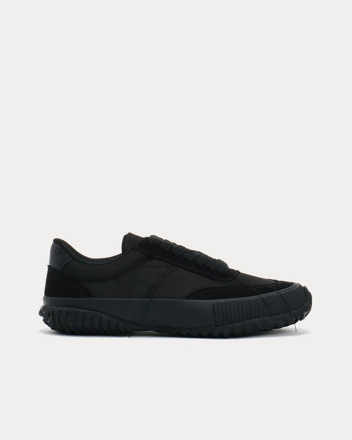 Yohji Yamamoto Y's Ox Rough Stitch Black Low Top Sneakers - 1