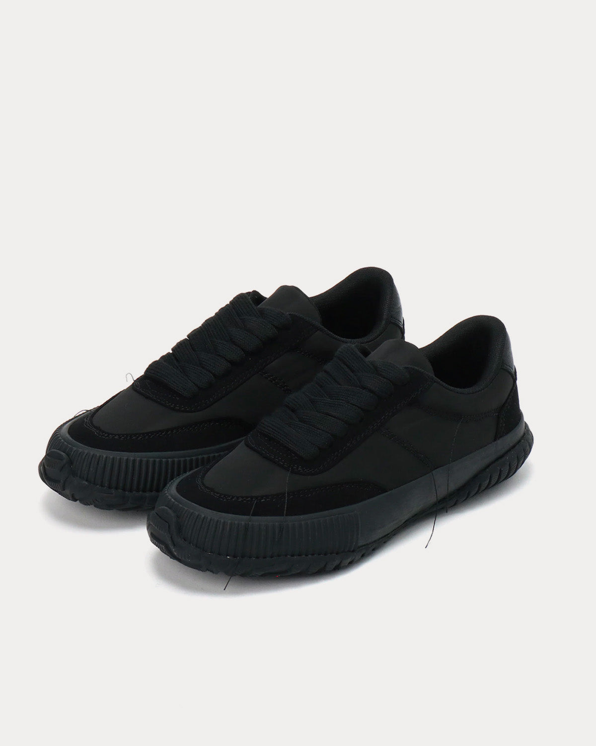 Yohji Yamamoto Y's Ox Rough Stitch Black Low Top Sneakers - 3