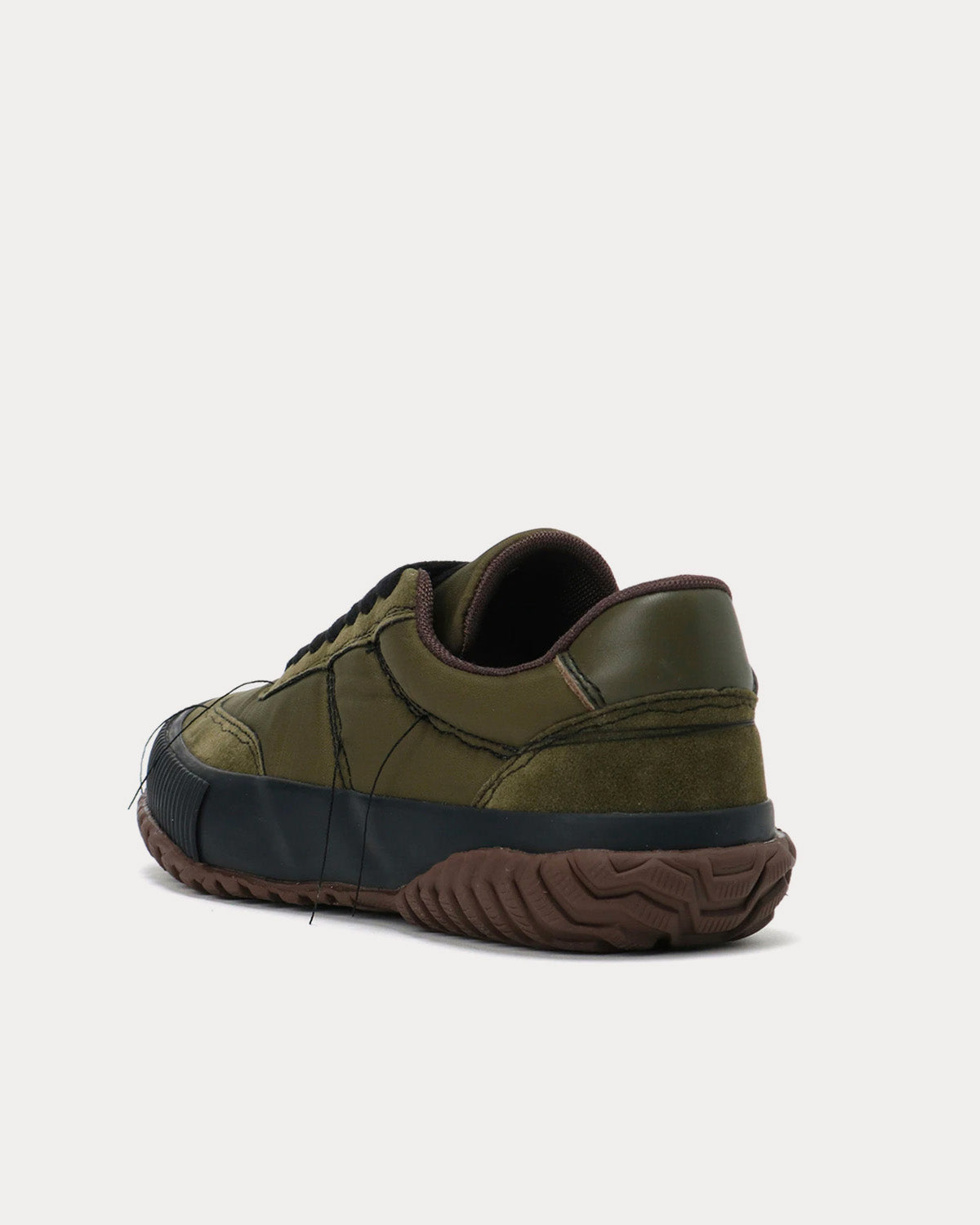 Yohji Yamamoto Y's Ox Rough Stitch Khaki Low Top Sneakers - 4