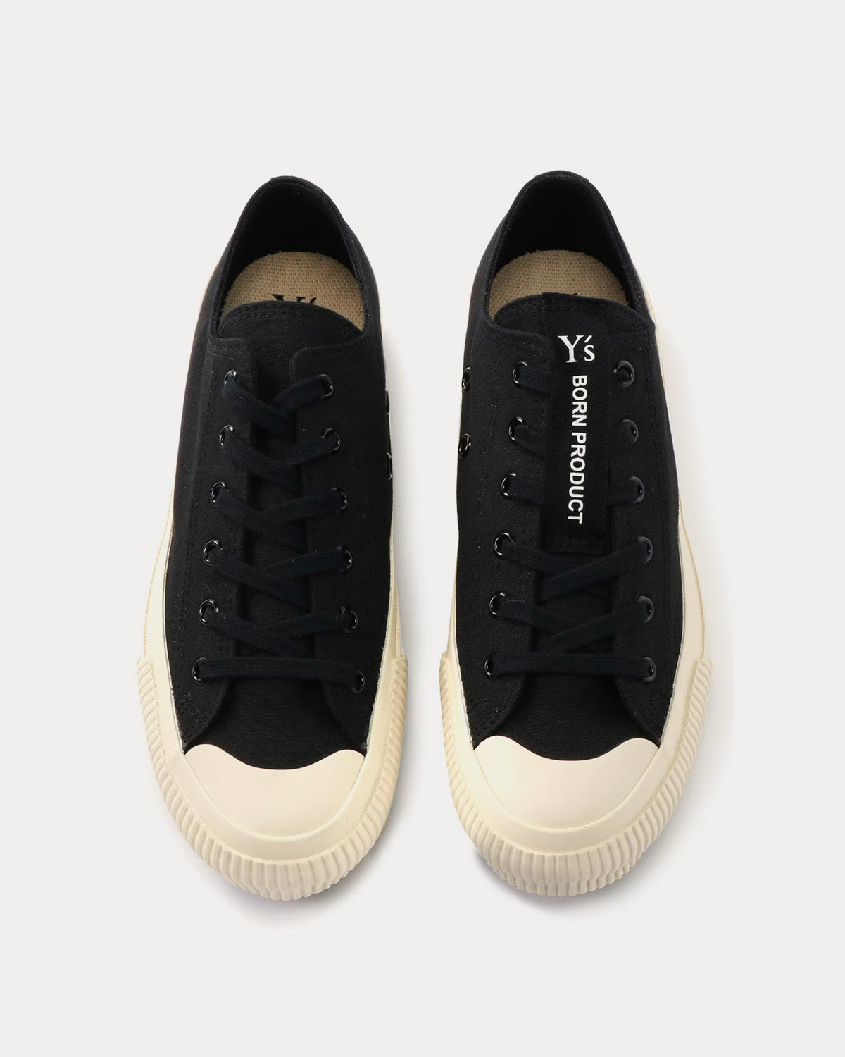 Yohji Yamamoto Y's Classic Cotton Canvas Black Low Top Sneakers - 2