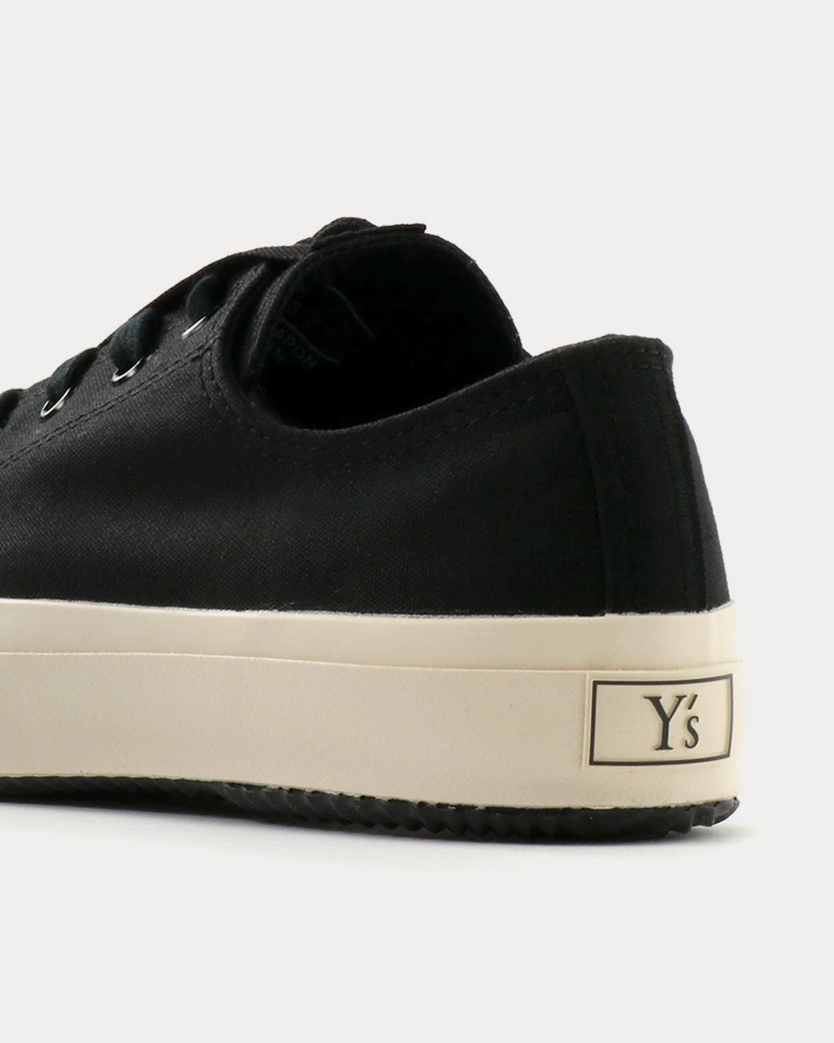 Yohji Yamamoto Y's Classic Cotton Canvas Black Low Top Sneakers - 4