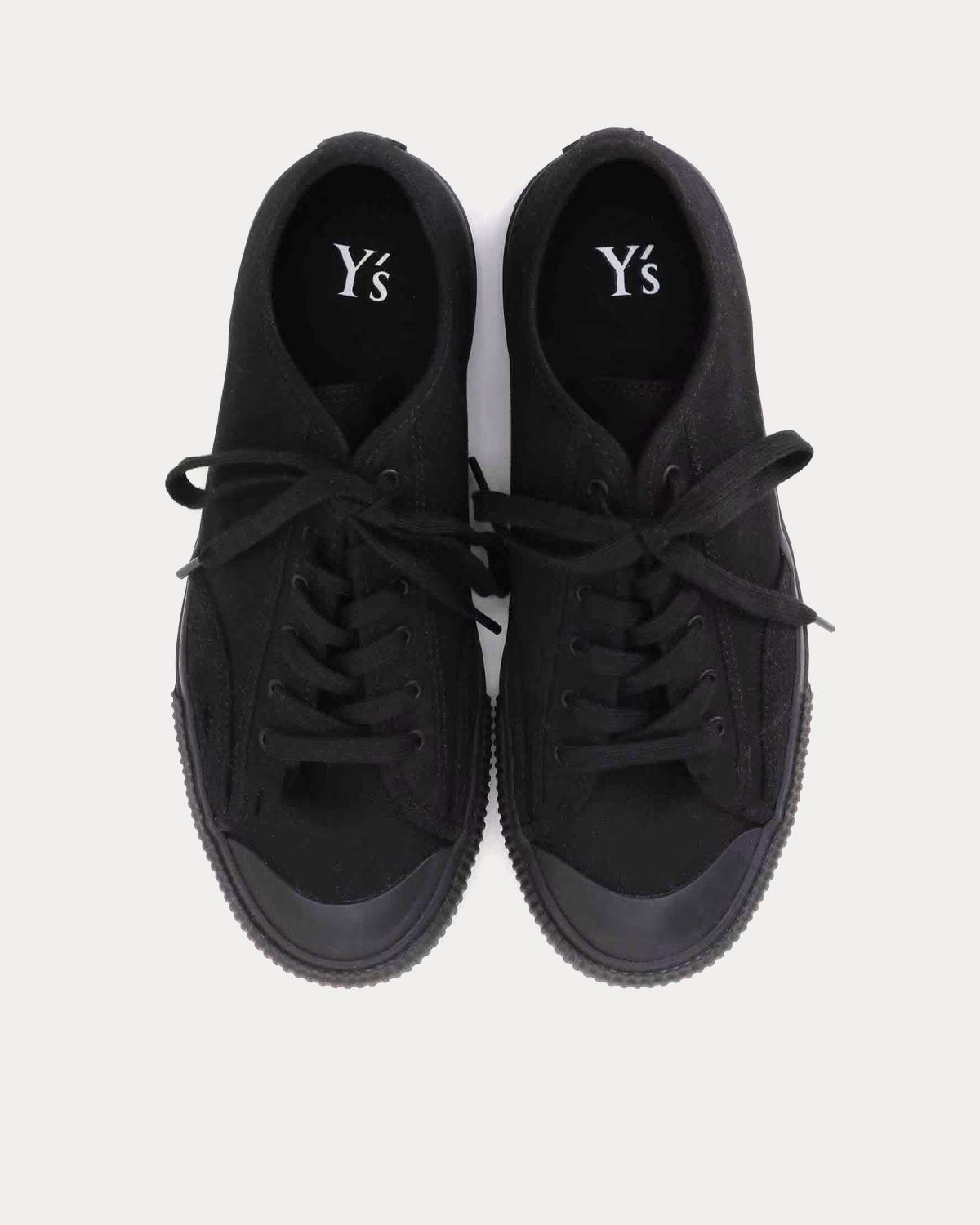 Yohji Yamamoto Y's No.9 Flat Canvas Black Low Top Sneakers - 2