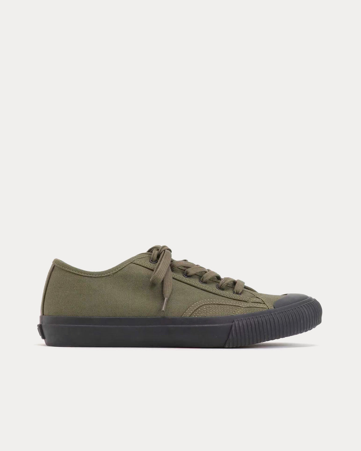 Yohji Yamamoto Y's No.9 Flat Canvas Khaki Low Top Sneakers - 1