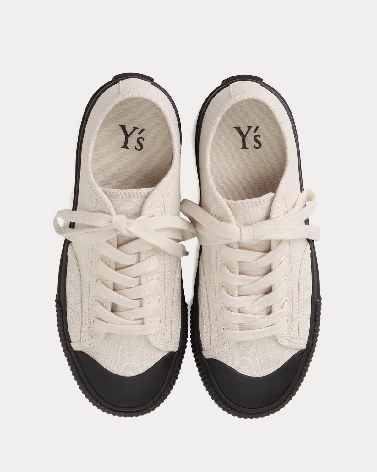 Yohji Yamamoto Y's No.9 Flat Canvas Off-White Low Top Sneakers - 2