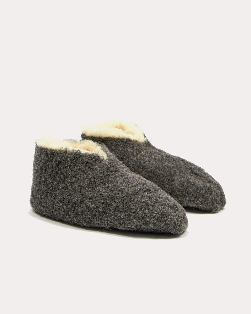 Yoko Wool Skipper Wool Boot Graphite Slip Ons - 3