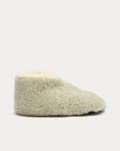 Yoko Wool Skipper Wool Boot Light Grey Slip Ons