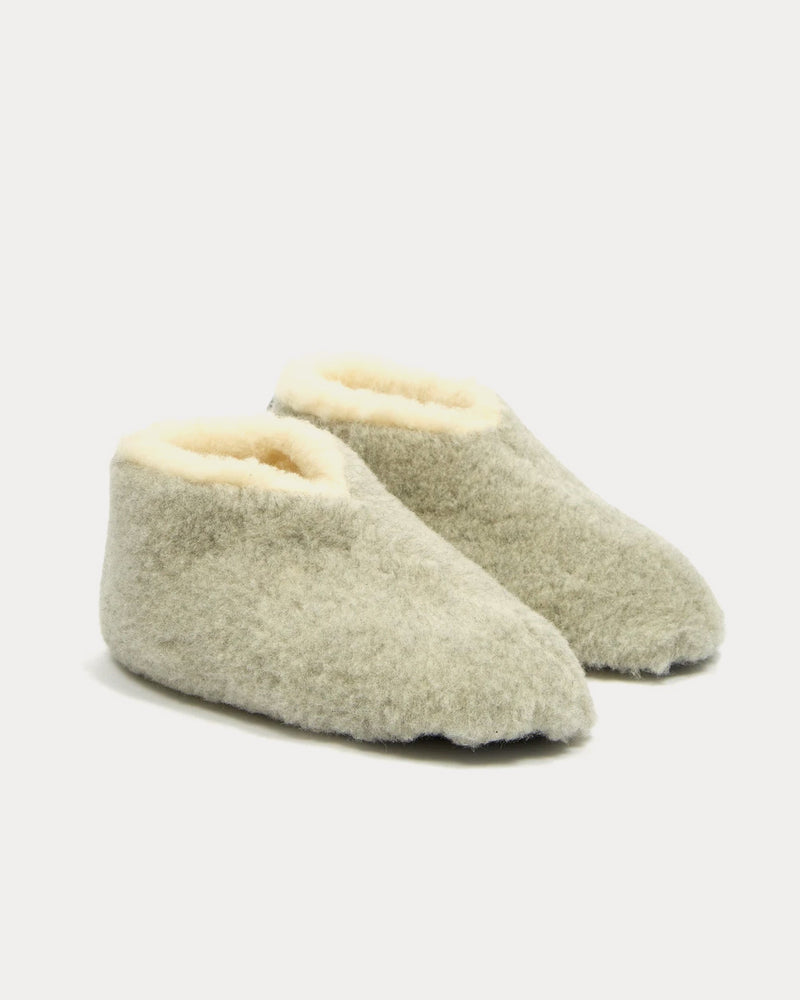 Yoko Wool Skipper Wool Boot Light Grey Slip Ons - 3