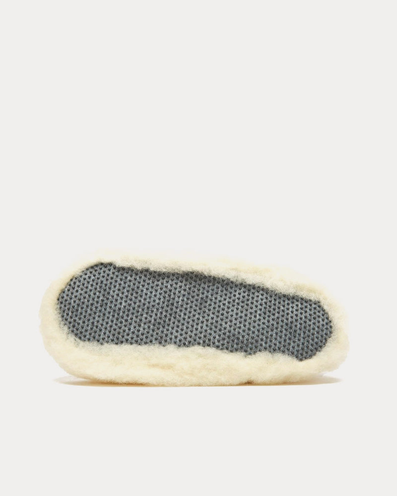 Yoko Wool Siberian Wool Beige Slip Ons - 3