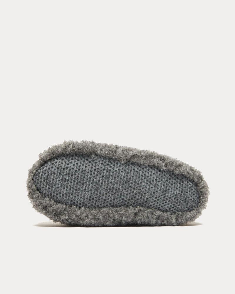 Yoko Wool Siberian Wool Grey Slip Ons - 3