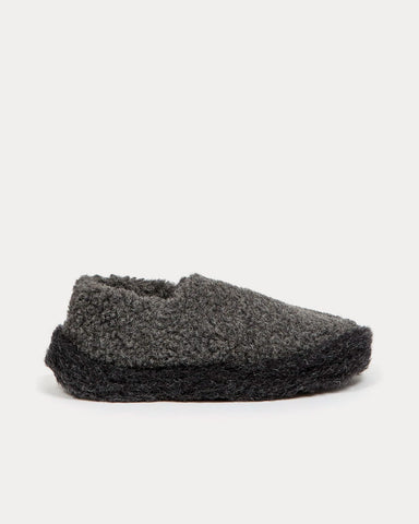 Yoko Wool x Goodhood Siberian Wool Graphite / Black Slip Ons