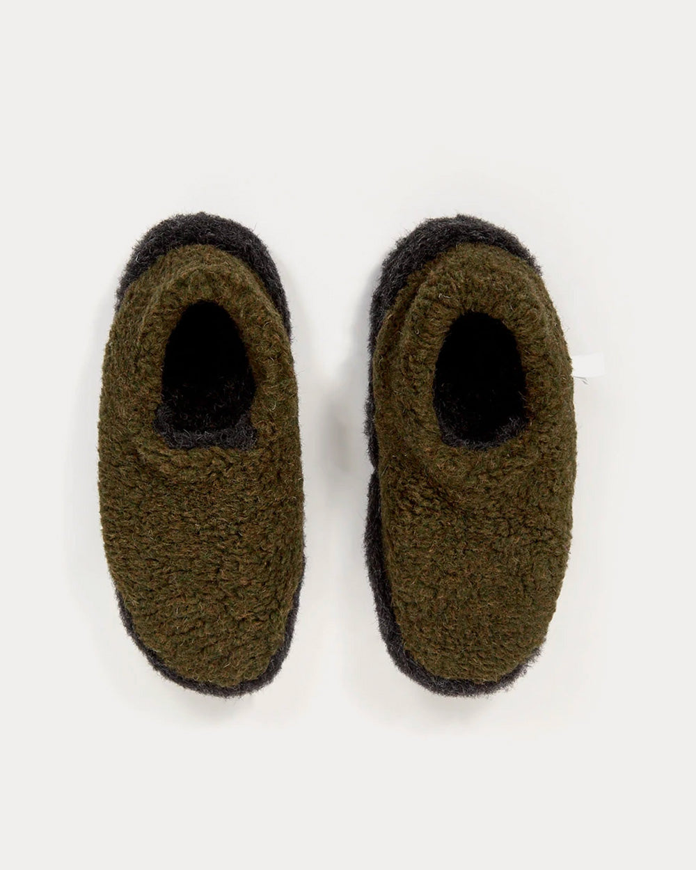 Yoko Wool x Goodhood Siberian Wool Khaki / Black Slip Ons - 2