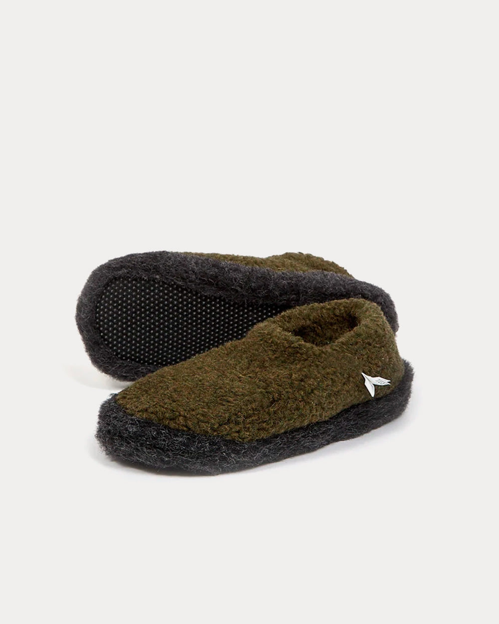 Yoko Wool x Goodhood Siberian Wool Khaki / Black Slip Ons - 3