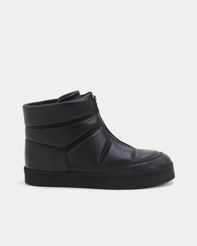 Yohji Yamamoto Y's Cow Leather Snow Boot Black High Top Sneakers