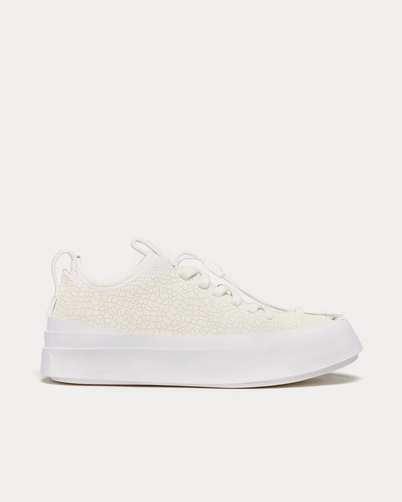 Zegna x Mr Bailey Triple Stitch Suede White Low Top Sneakers - 1