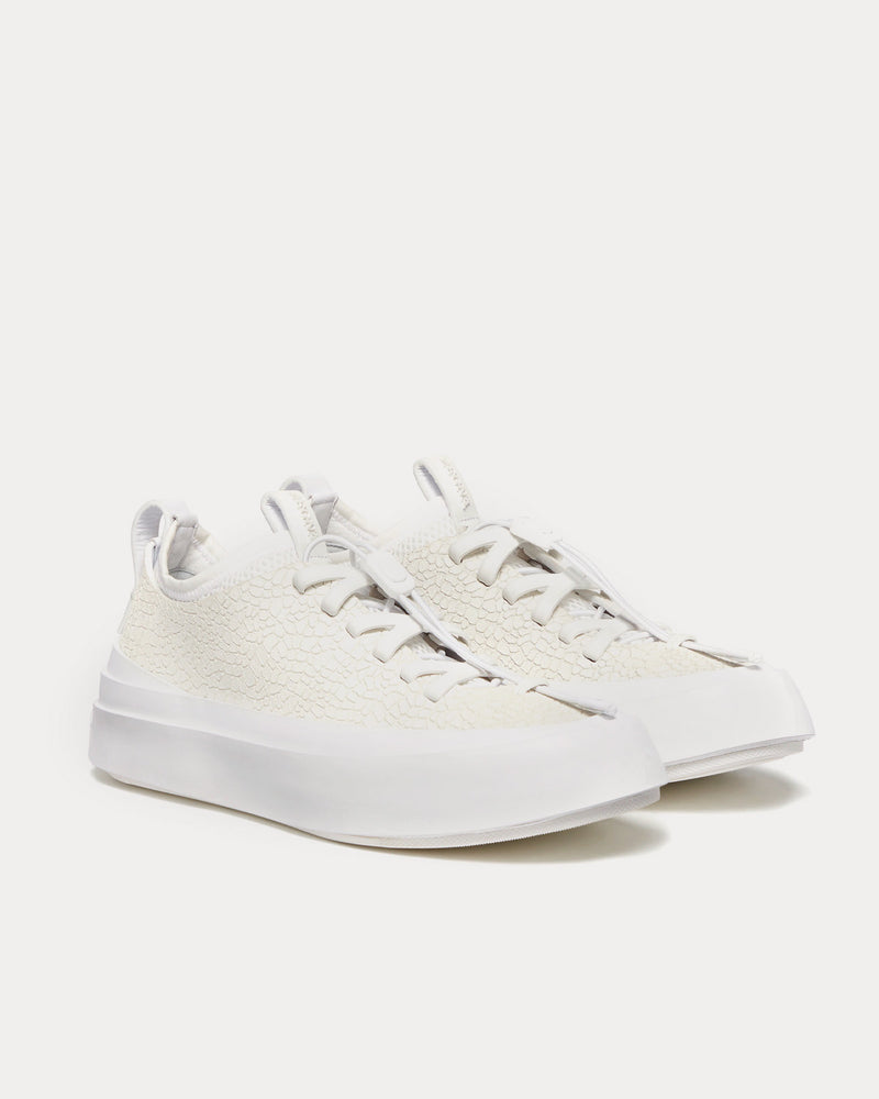 Zegna x Mr Bailey Triple Stitch Suede White Low Top Sneakers - 3