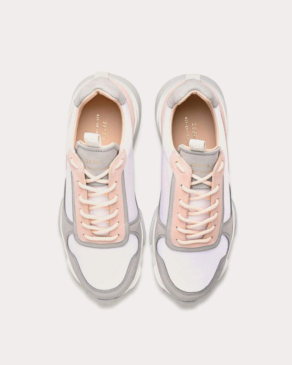 Zespa ZSP7 Textile Tech / Mix Nude / White Low Top Sneakers - 2