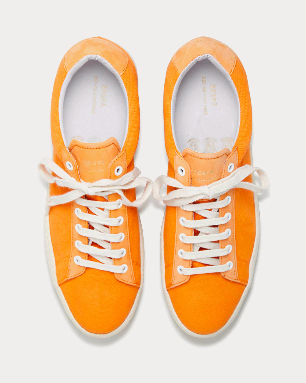 Zespa ZSPRT Toile Coton Orange Clair Low Top Sneakers - 3