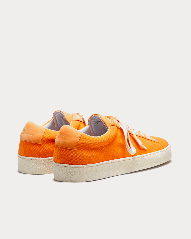 Zespa ZSPRT Toile Coton Orange Clair Low Top Sneakers - 4